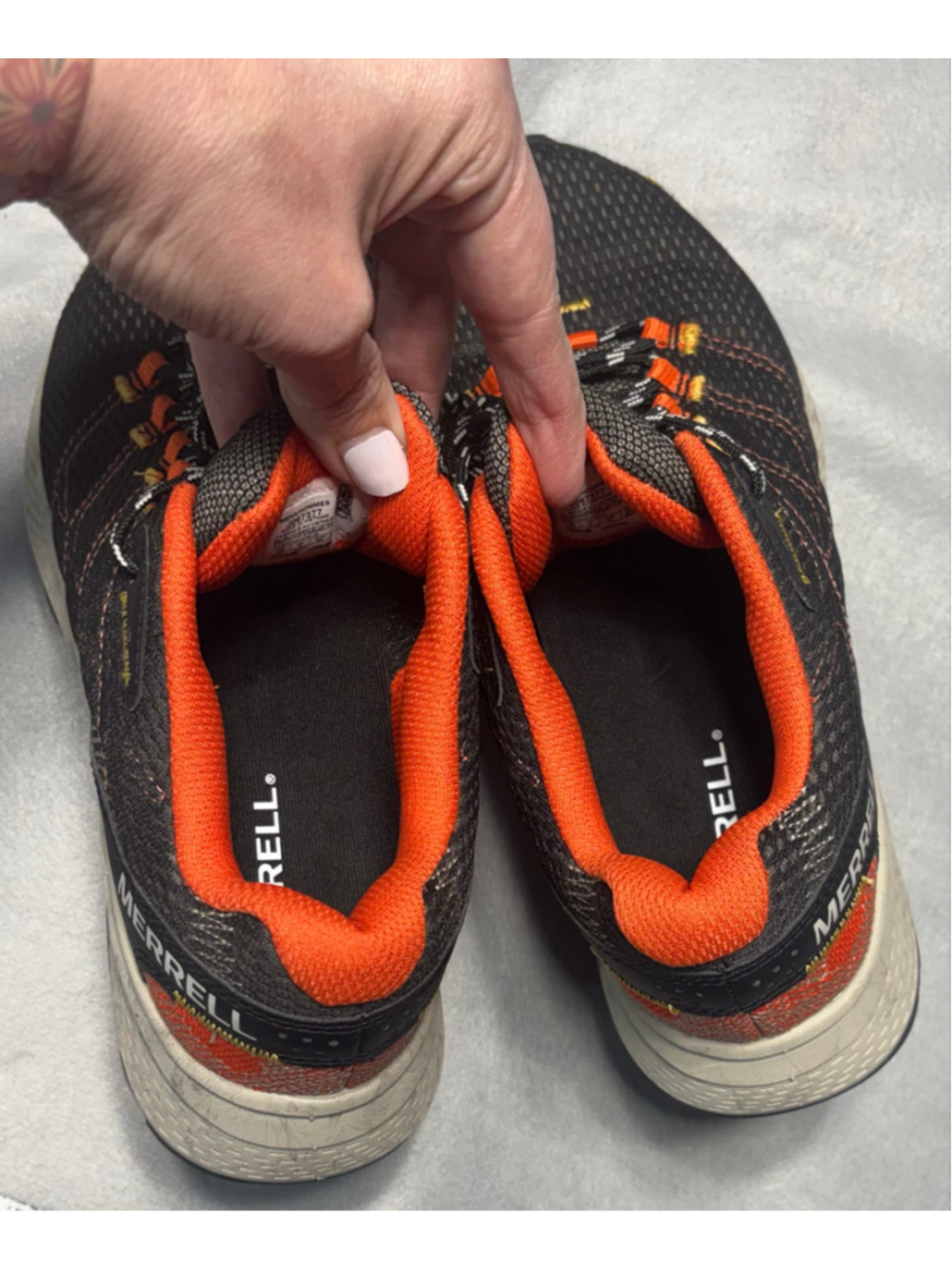 Merrell Fly Strike Men's Trail Running Shoes Size 8.5 Black Orange J067377 - Picture 8 of 9